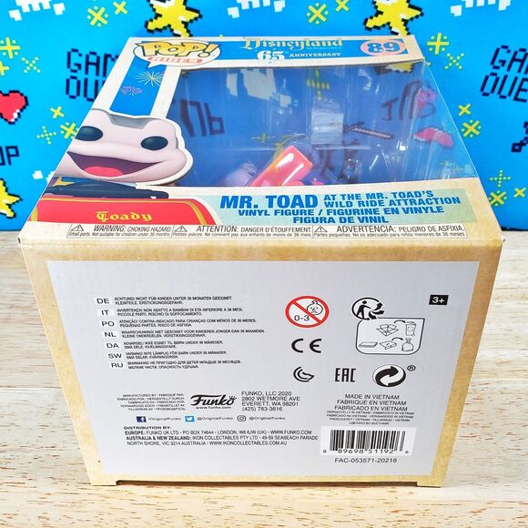 Funko PoP Rides Mr Toad at the Wild Ride Attraction #89 Disney 65th Anniversary - Picture 7 of 10